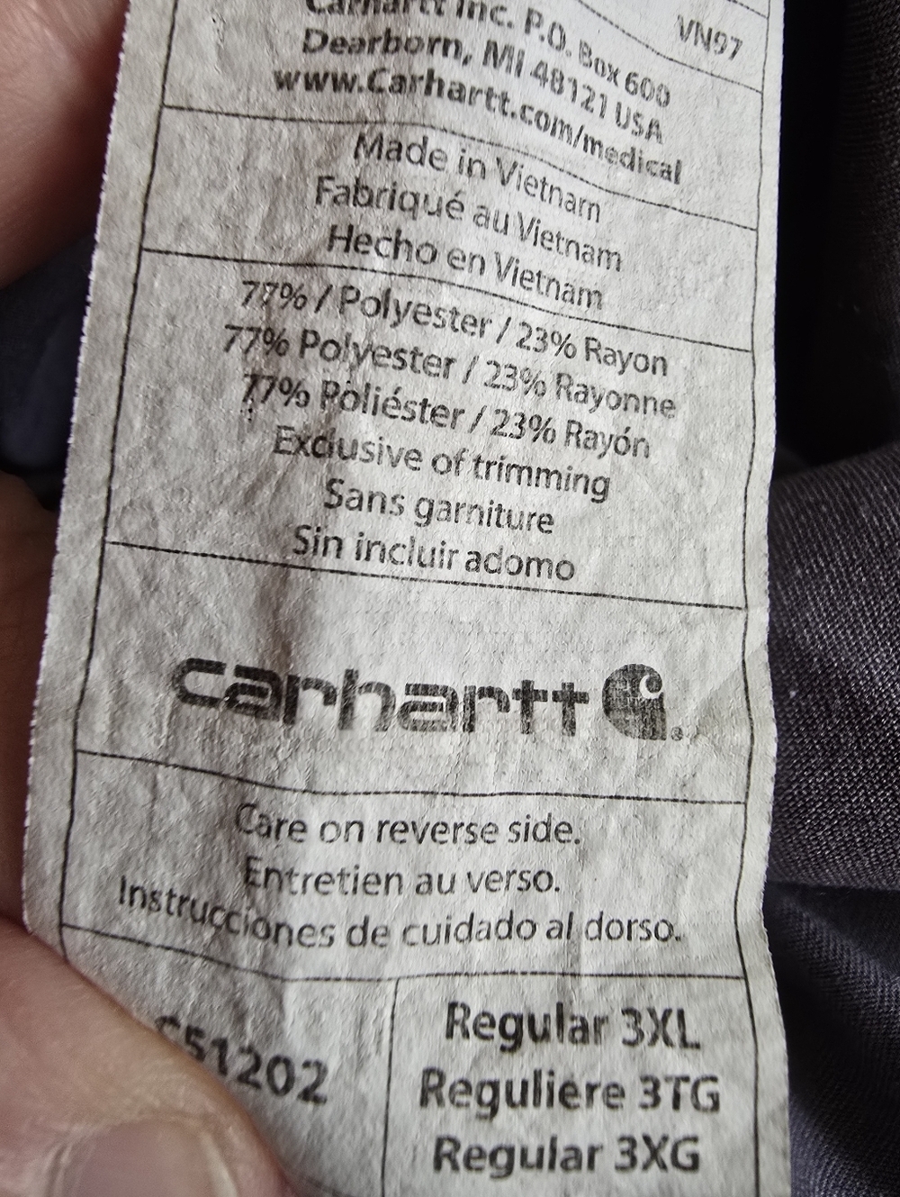 Carhartt Women's Dark Grey Scrubs Baggy Pants Pocket Gray Drawstring Size 3X - Picture 11 of 12